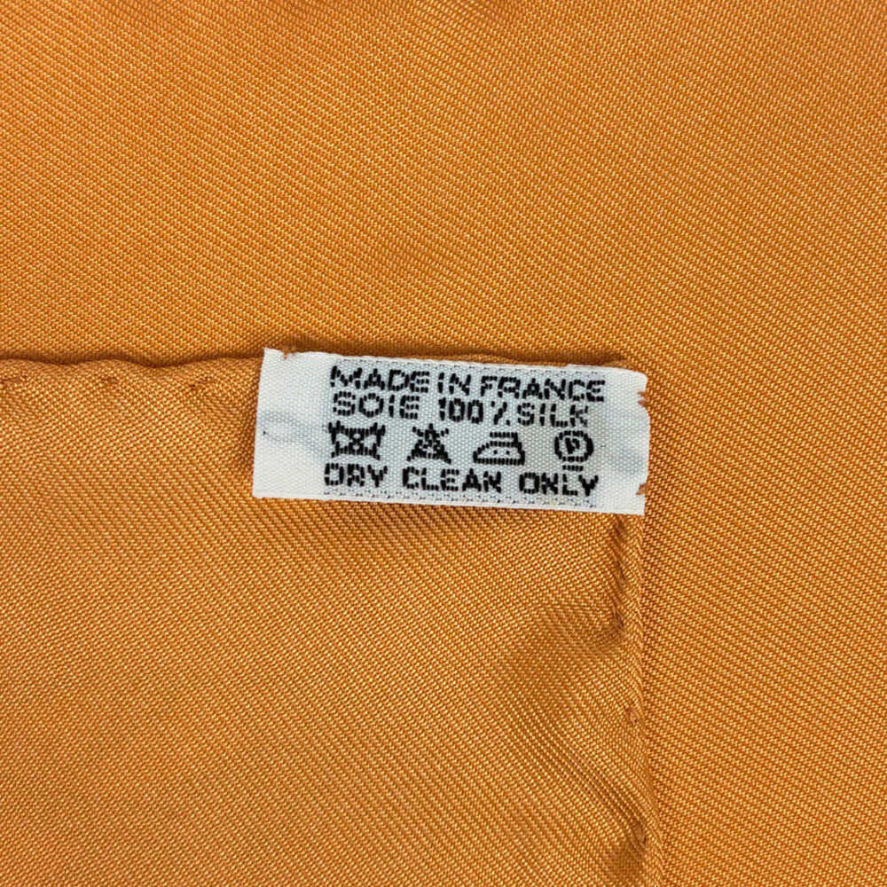 HERMES Orange Silk Scarf - Picture 2 of 4